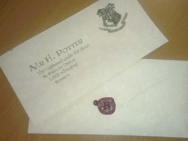Hogwarts 'H' Wax Stamp by JSProductDesign - Thingiverse
