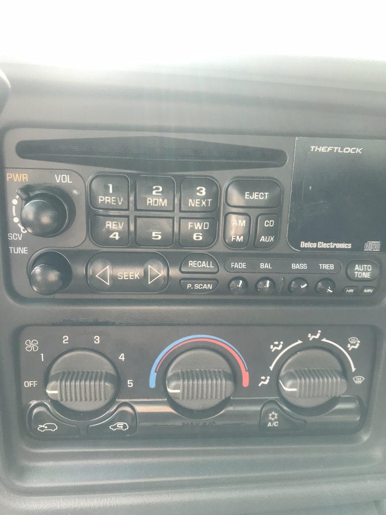 Equalizer knobs for GM radio