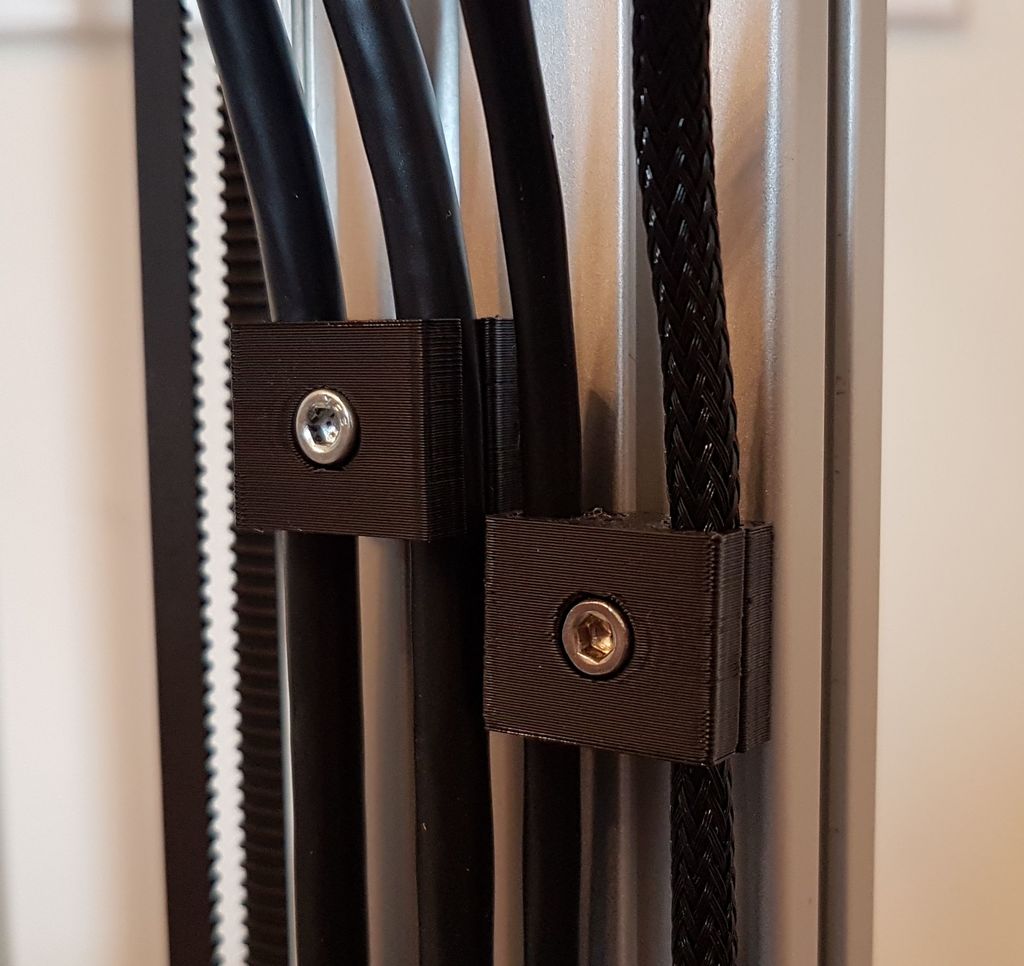 Two-part cable tidy for 3D printers