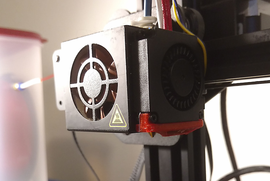 CR-10S, OEM Fan, Offset Nozzle with Clip Clearance