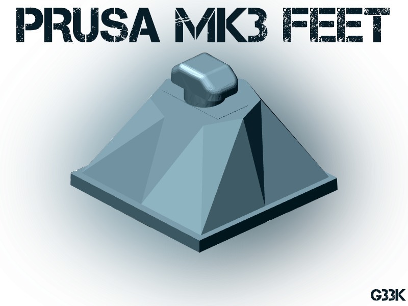 Prusa MK3 Feet - No Hardware Required
