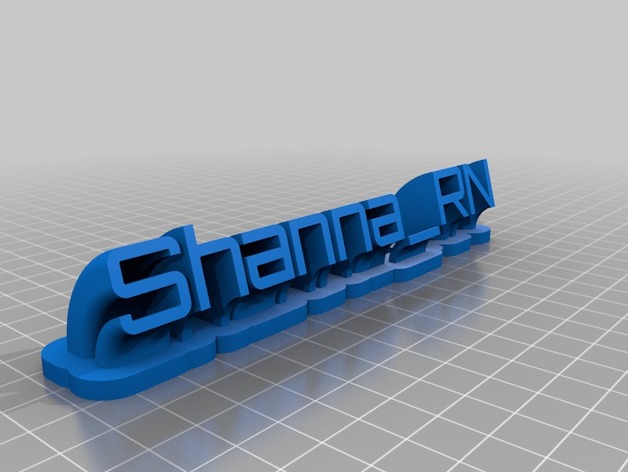 Shanna_RN Name Plate Thick Base