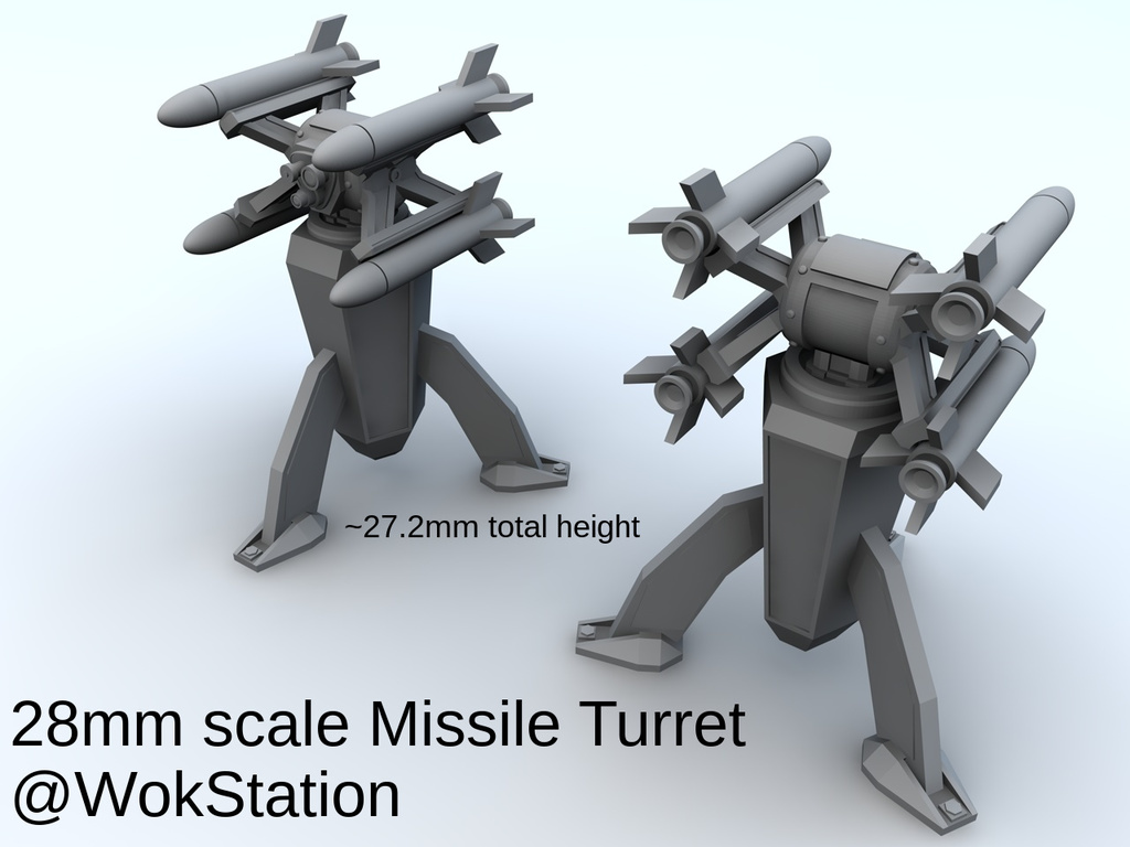 Small Missile Turret (28mm scale)