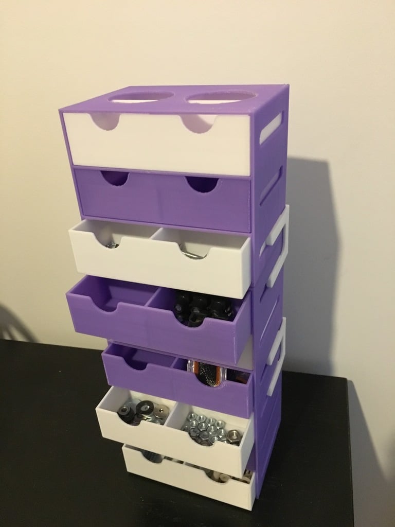 Storage box with drawers