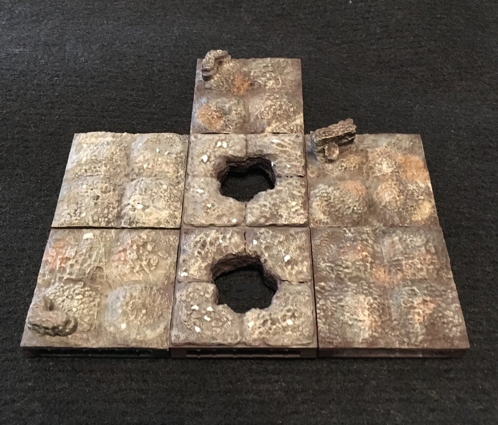 Mud and Rock Dungeon Tiles w/ openLOCK
