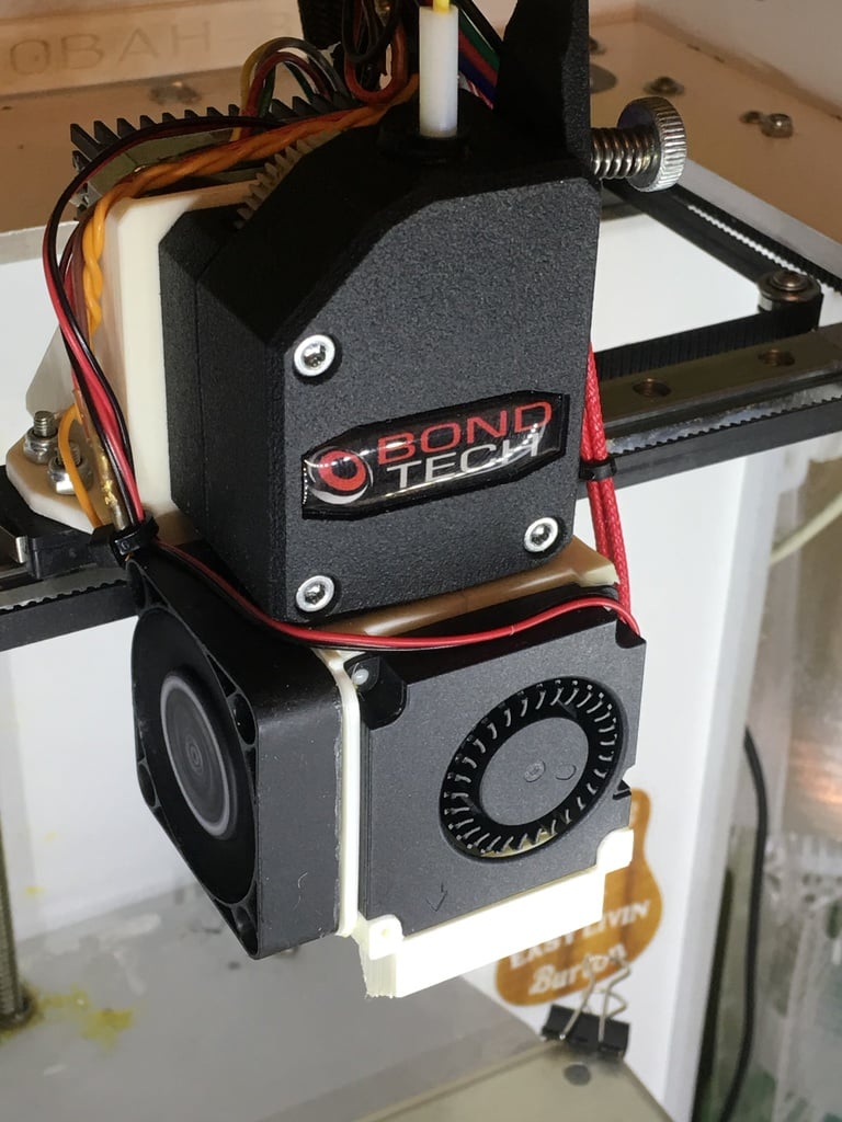 Compact and perfomance dual cooling fan for E3D extruder & BMG Mount