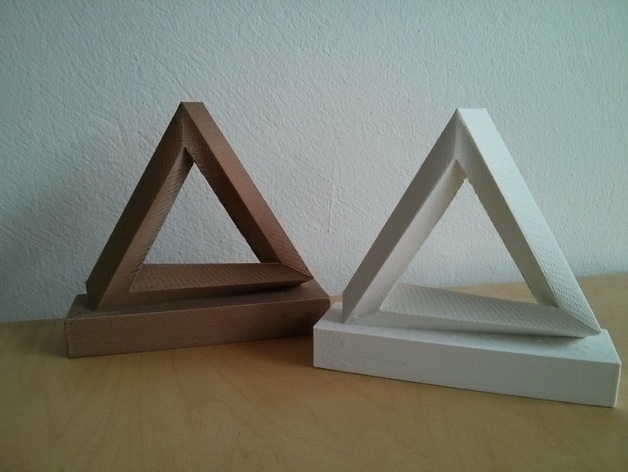 Escher’S Penrose Triangle On A Base