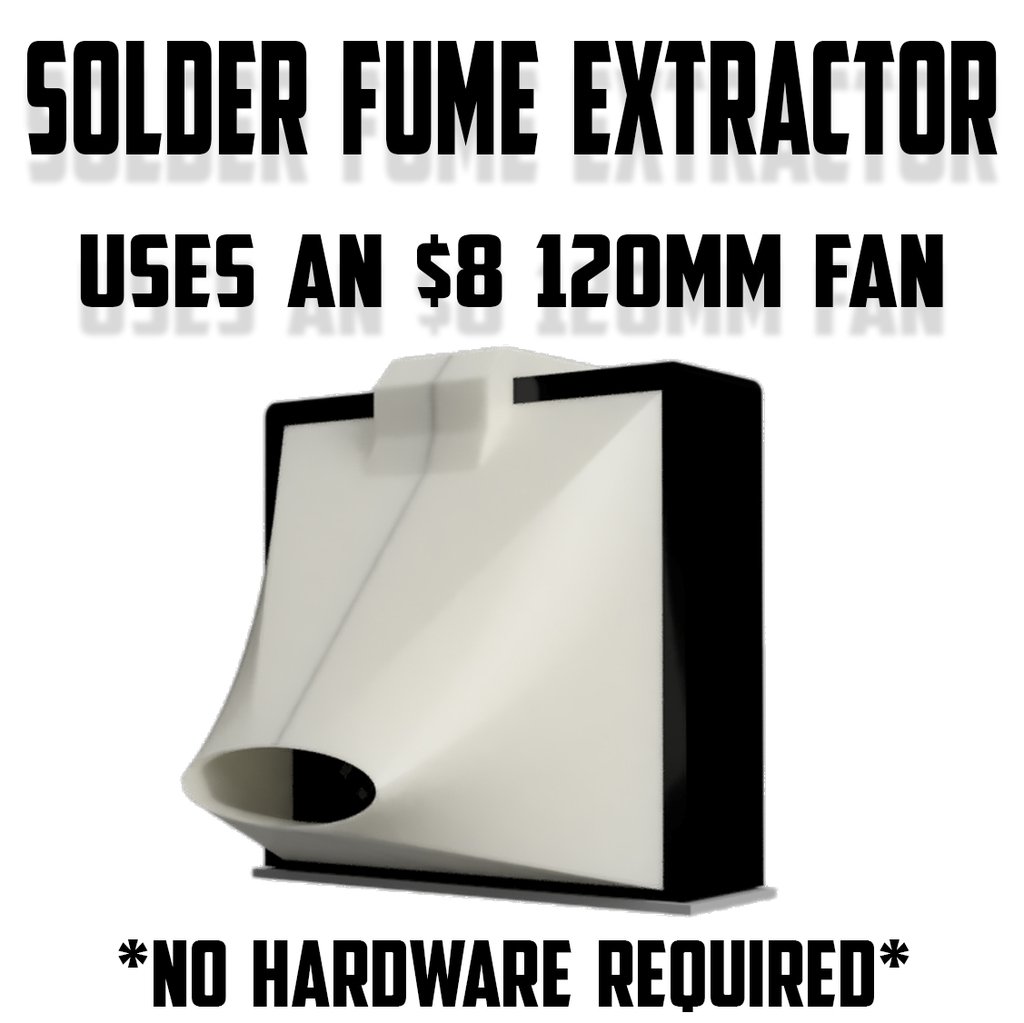Solder Fume / Smoke Extractor 120mm Fan NO HARDWARE DIY Tool for Micro Electronics