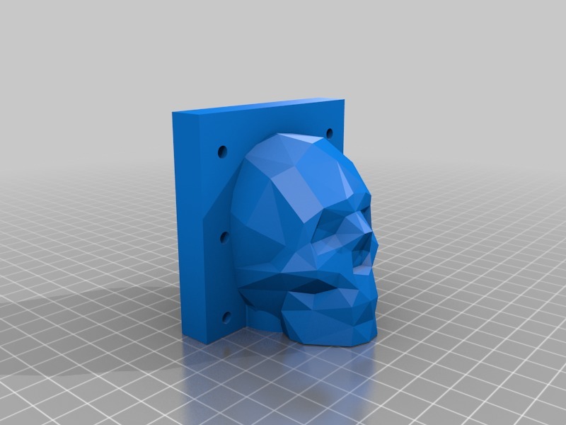 Low poly Skull fruit mold