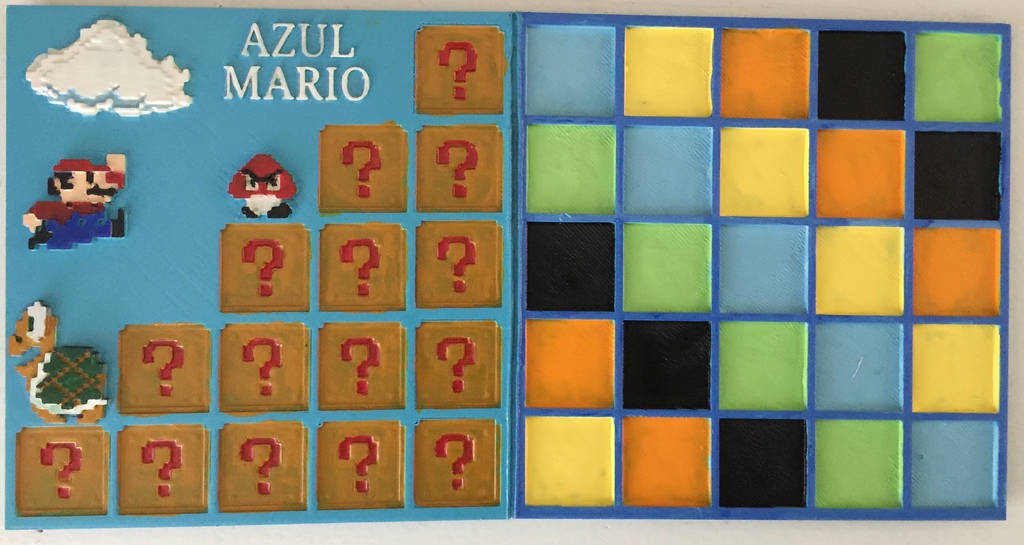 Mario Azul Board Game Board