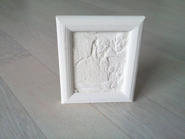 2D > 3D Photo relief + frame 68x83mm hang/stand vertical/horizontal