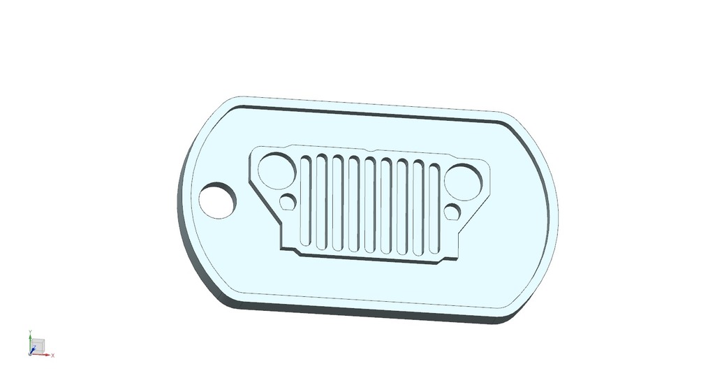 Willys MB / Ford GPW Jeep Grill dog tag 