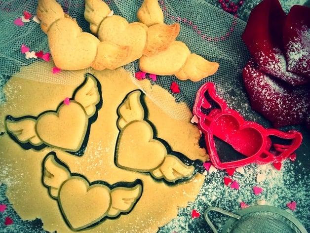 Heart Wings Cookie Cutter (Valentine's Day Collection)