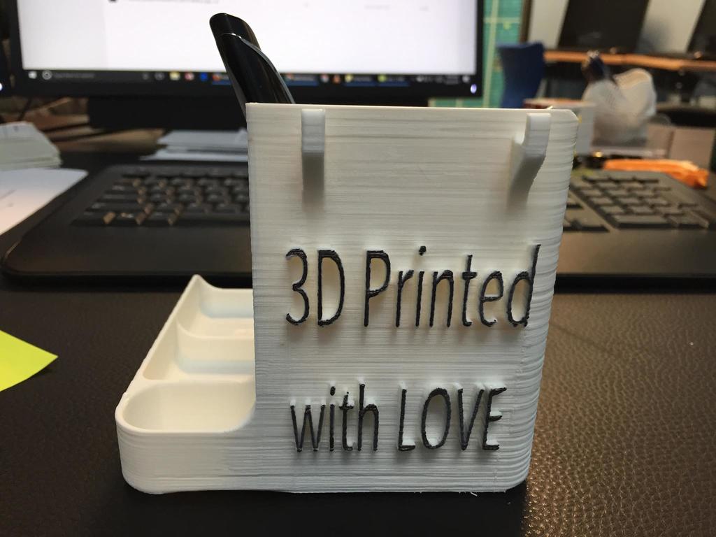 Desk organizer sticky note post-it holder - 3D printed with LOVE