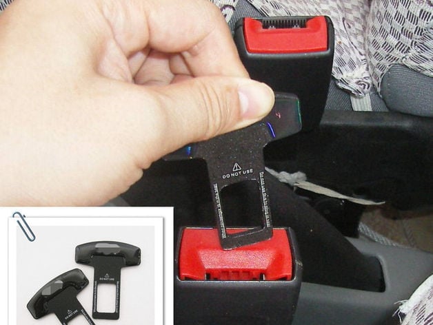 Clip-In Safety Seat Belt Buckle Clip Alarm Stopper For VW and Chevrolet