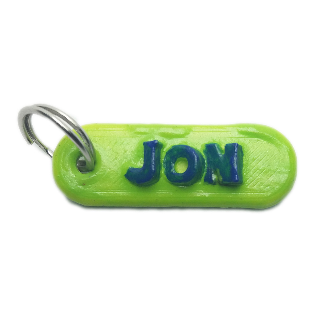 JON Personalized keychain embossed letters