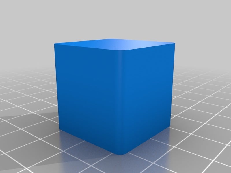 Calibration cube 25mm with rounded corners