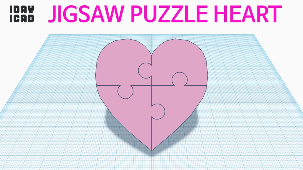 [1DAY_1CAD] JIGSAW PUZZLE HEART 