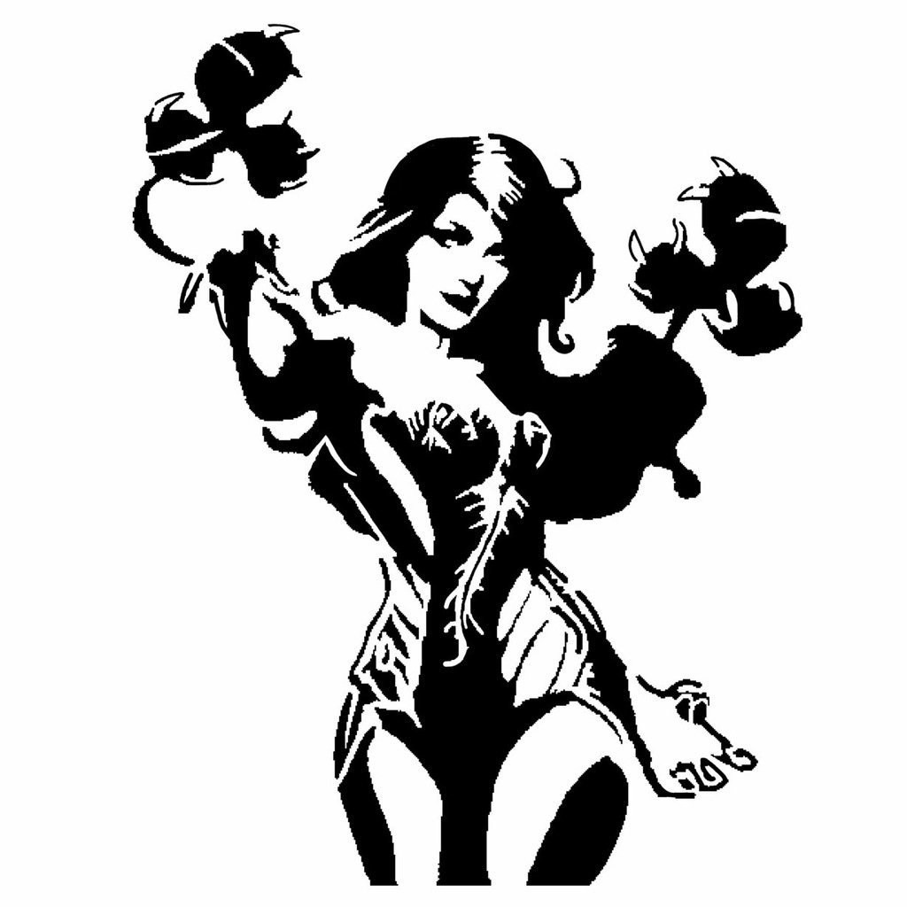 Poison Ivy stencil