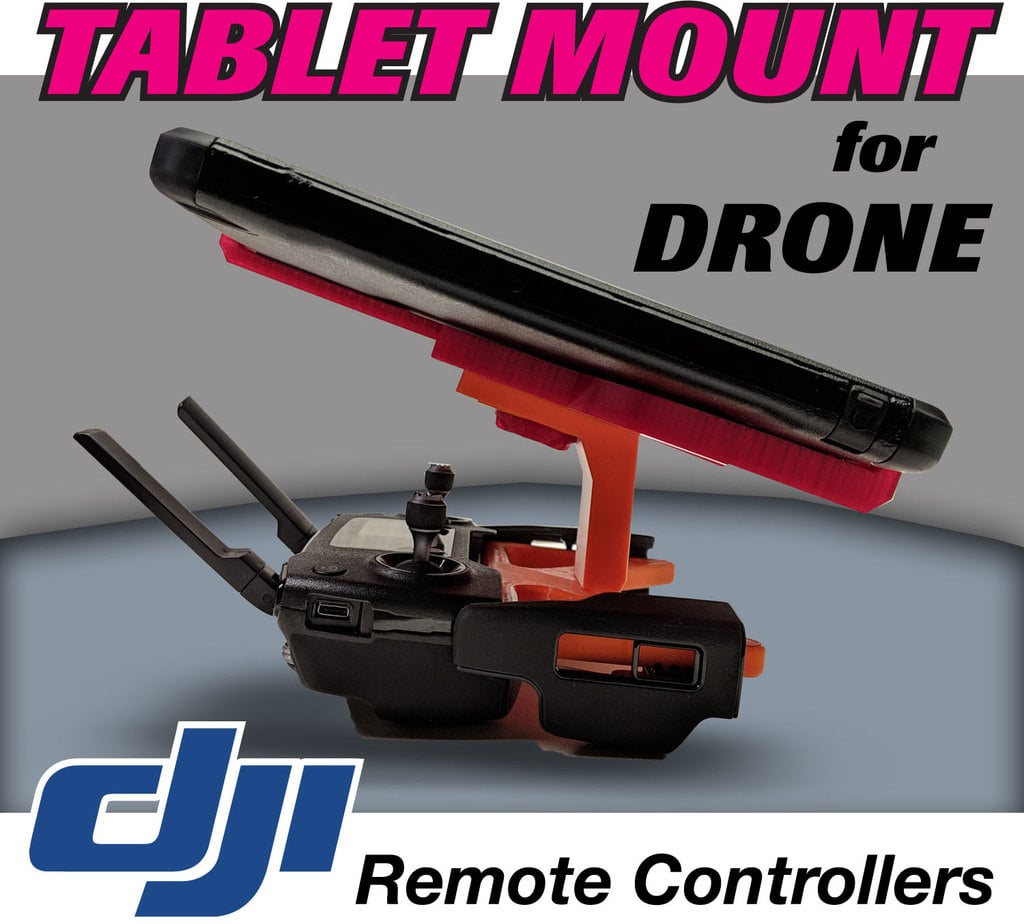 Tablet Mount / Holder for DJI Mavic drone remote (and other drones)