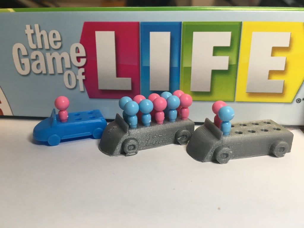 Board Game of Life, Extended Replacement Car for More Babies (8 Children Total)