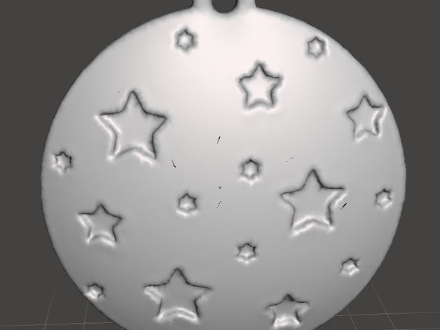 Christmas Tree Ornament - Ball with Stars