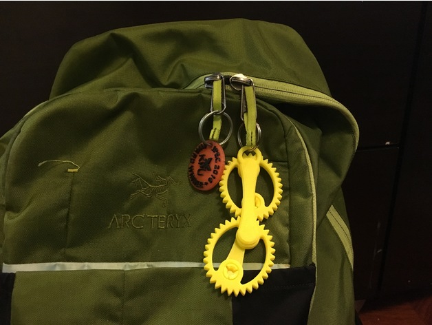 Elliptical Gears Keychain & Bag Charm
