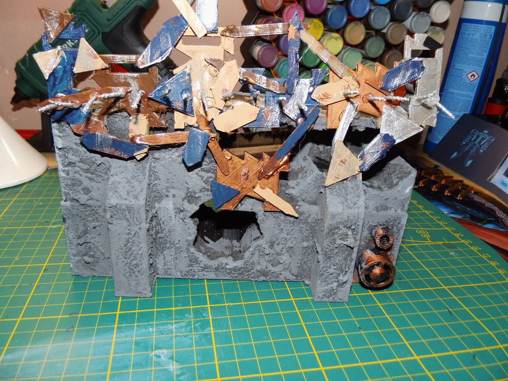Warhammer 40k - Looted Imperial wall - ork wall - 28mm scale