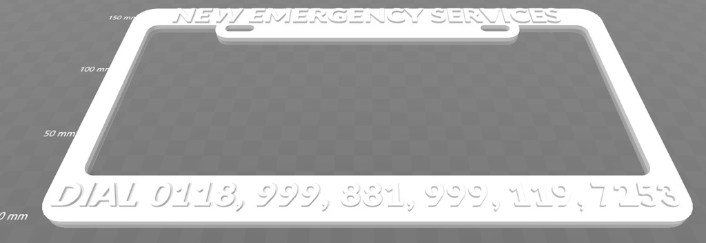 New Emergency Service, License Plate Frame, The IT Crowd