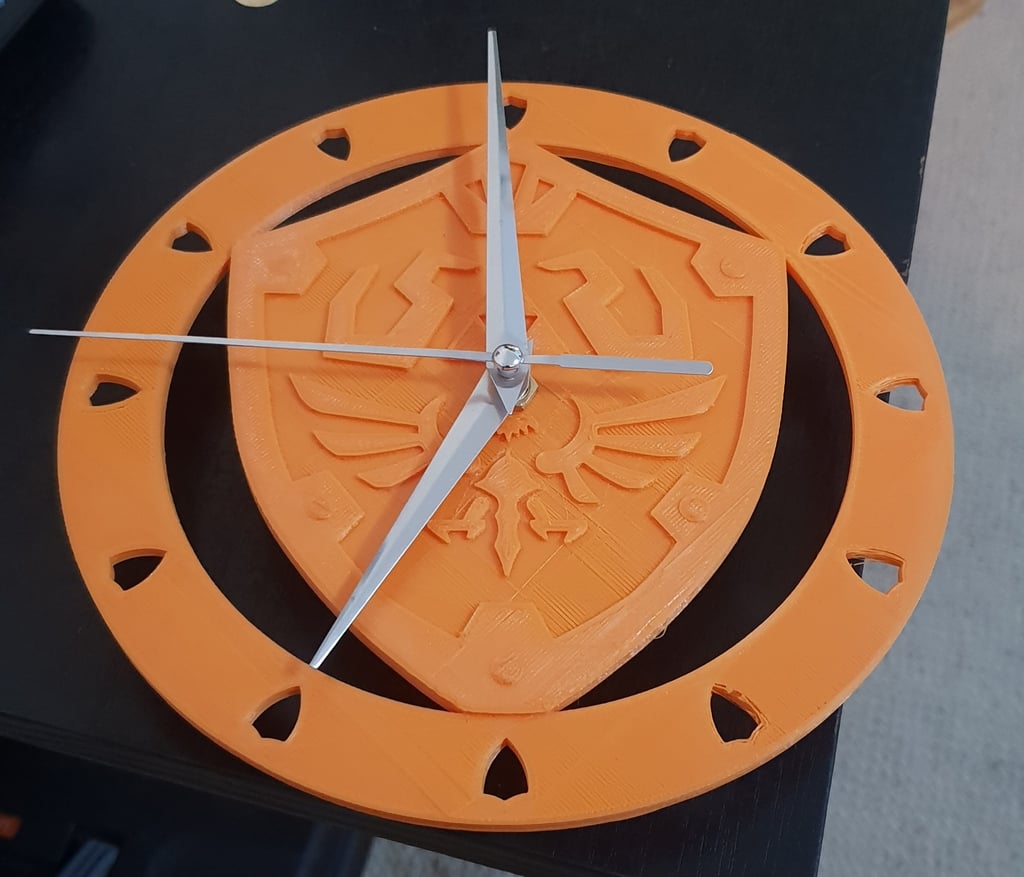 Legend of Zelda hylian shield clock