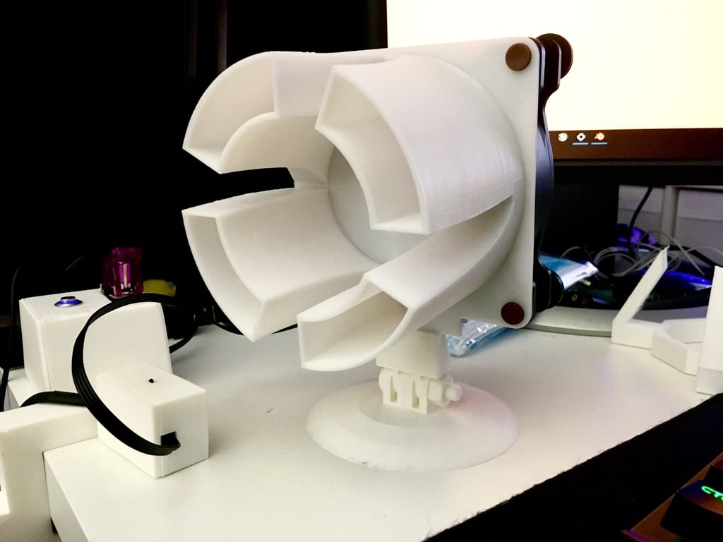 Desk Fan Shroud with Venturi Effect Design
