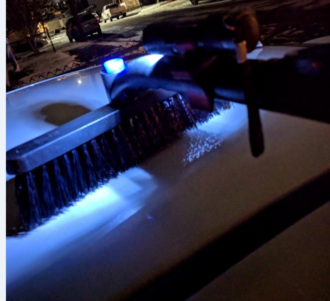 Snow Brush Flashlight Clip