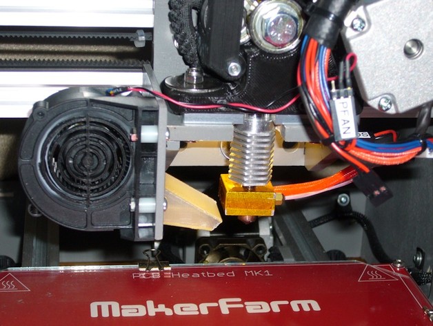 Blower duct for MakerFarm i3v print cooler