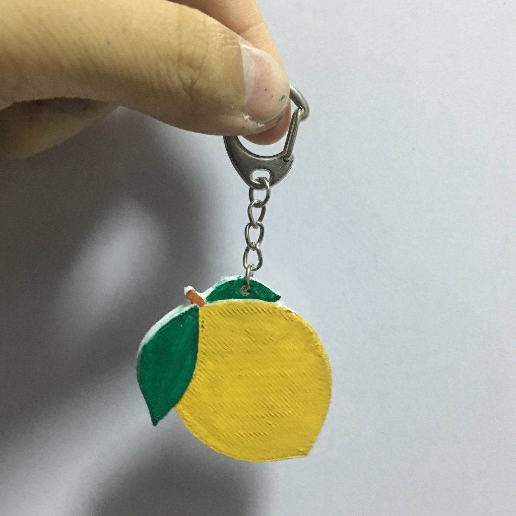 柠檬钥匙扣 | Emoji Lemon Key Chain 