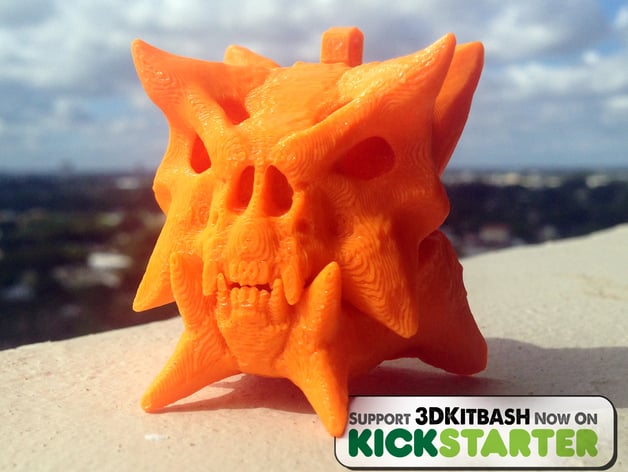 Gankra Skull Charm Kickstarter Promotion For 3Dkitbash.Com