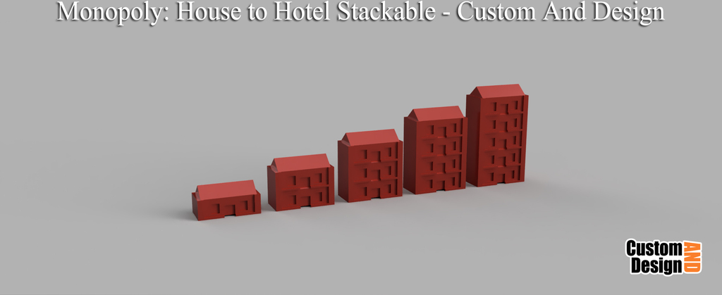 Monopoly House to Hotel Stackable