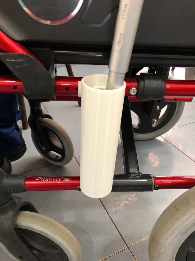 Crutch holder - wheelchair