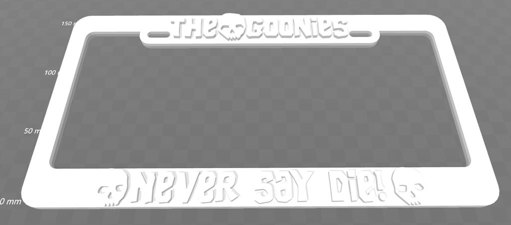 The Goonies - Never Say Die!, License Plate Frame