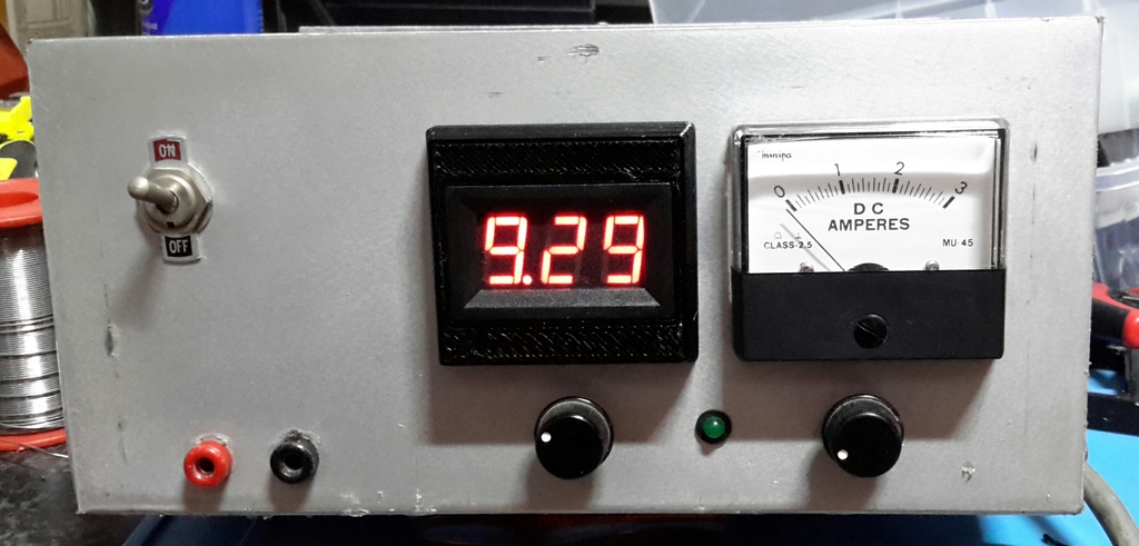 LED VOLTMETER FRAME for retro look to match old Analogue Ammeter