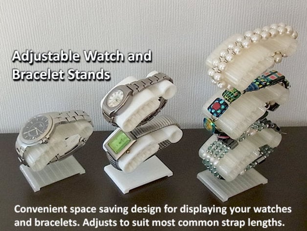 Watch and Bracelet Stand - Convenient / Adjustable / Space Saving