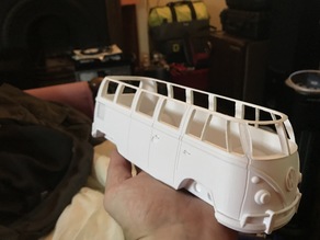 Remixed VW Bus body with built in supports 3D model