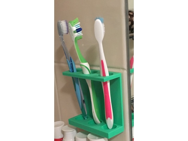 Toothbrush wall mount holder