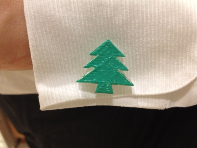 Xmas Tree Cufflinks & Shirt Studs
