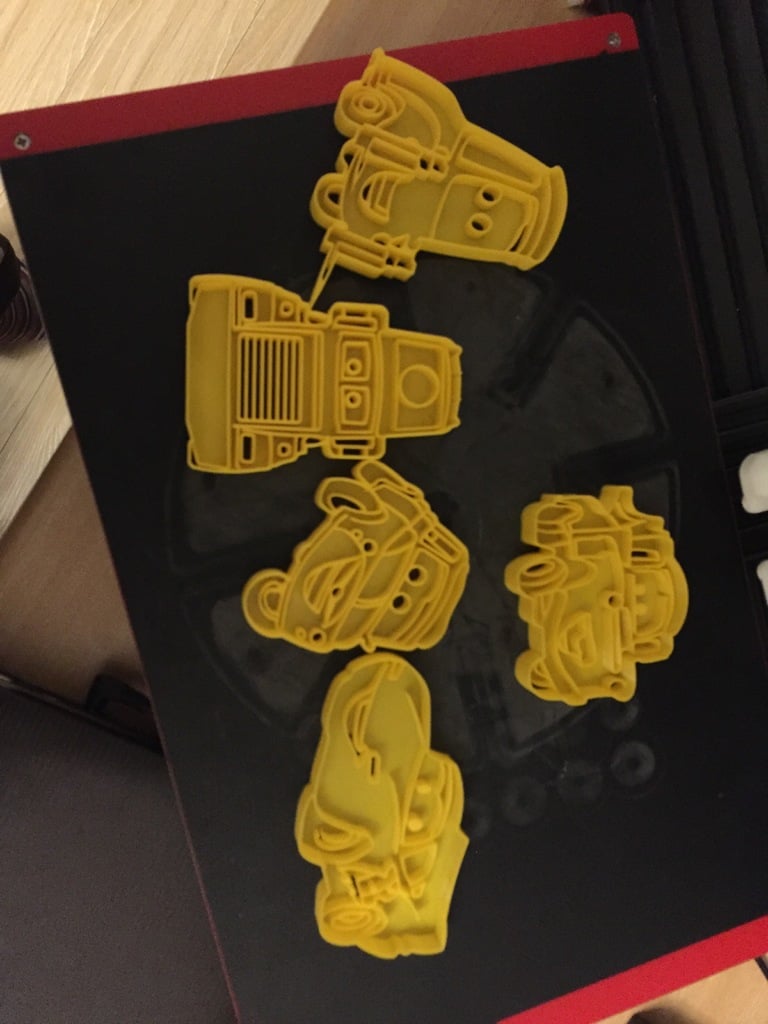 Cookie cutter cartoon characters "cars"