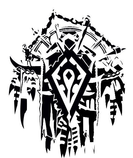 For The Horde stencil logo