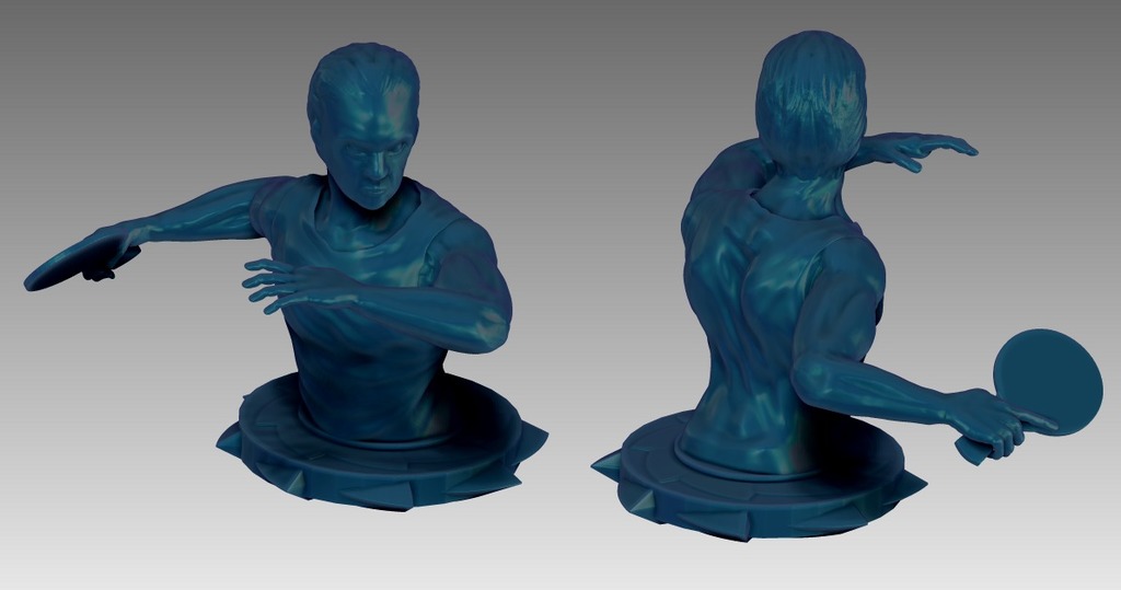 Table Tennis Player Bust
