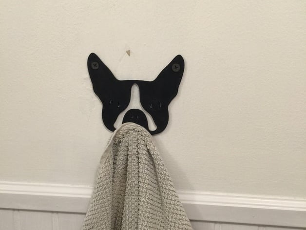 Boston Terrier Towel Hook