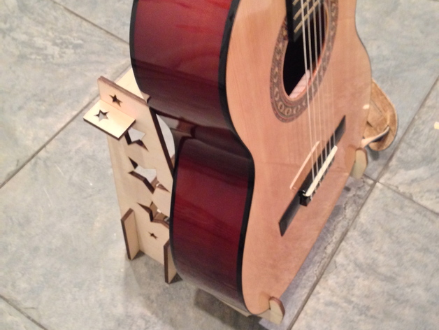 Laser Cut Guitar Stand for 3/4 size acoustic guitar