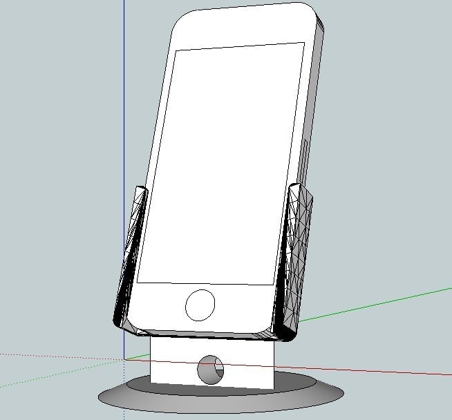 Image Of Iphone 5 Desk Top Stand With Synch Cord Pass Through