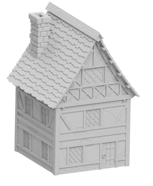 Medieval House made for tabletop scenery 1/28mm scale